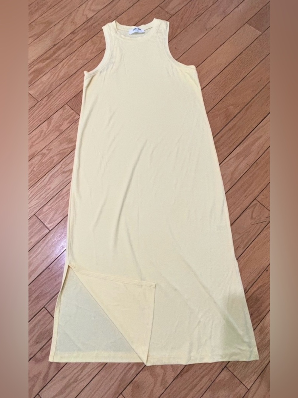 Double Zero Pale Yellow Scoop Neck Maxi - Picture 2 of 4